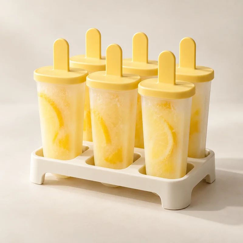 AI-generated unbranded upright mold concept; not the actual Tovolo Classic Pop Molds