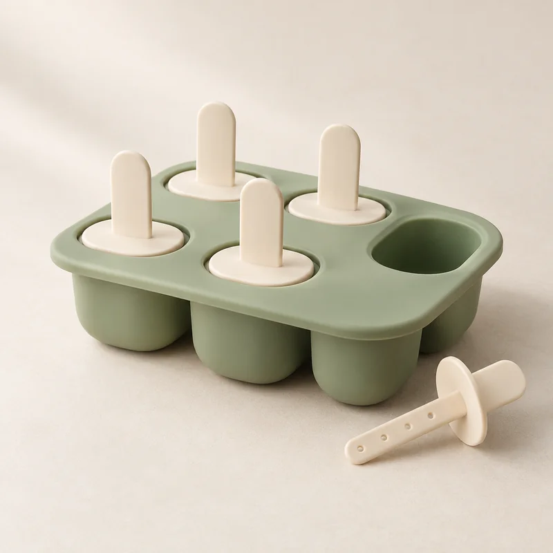 AI-generated unbranded mini mold concept; not the actual ZOKU Mini Pop Molds